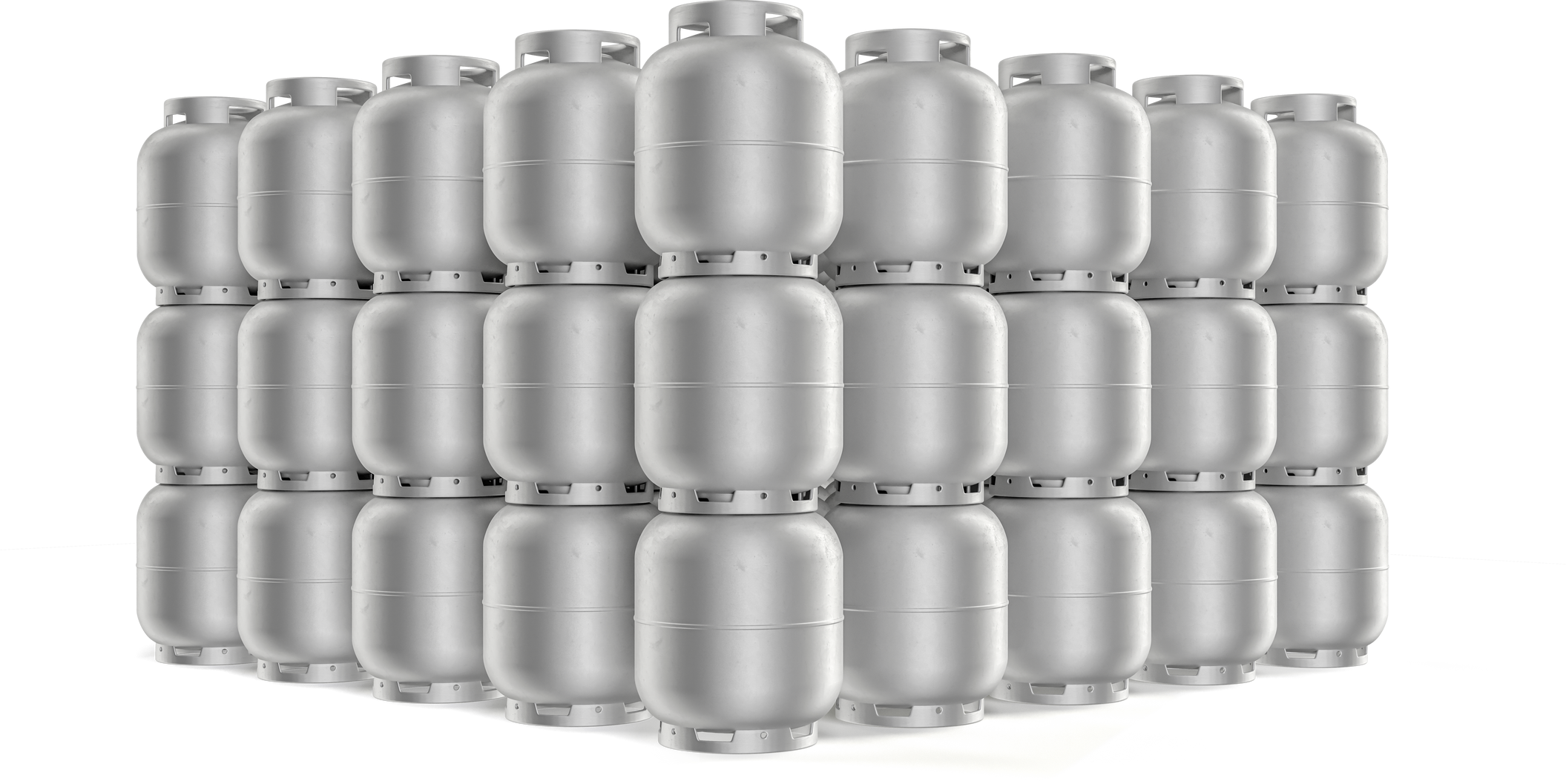 Gas cylinders in realistic 3d render