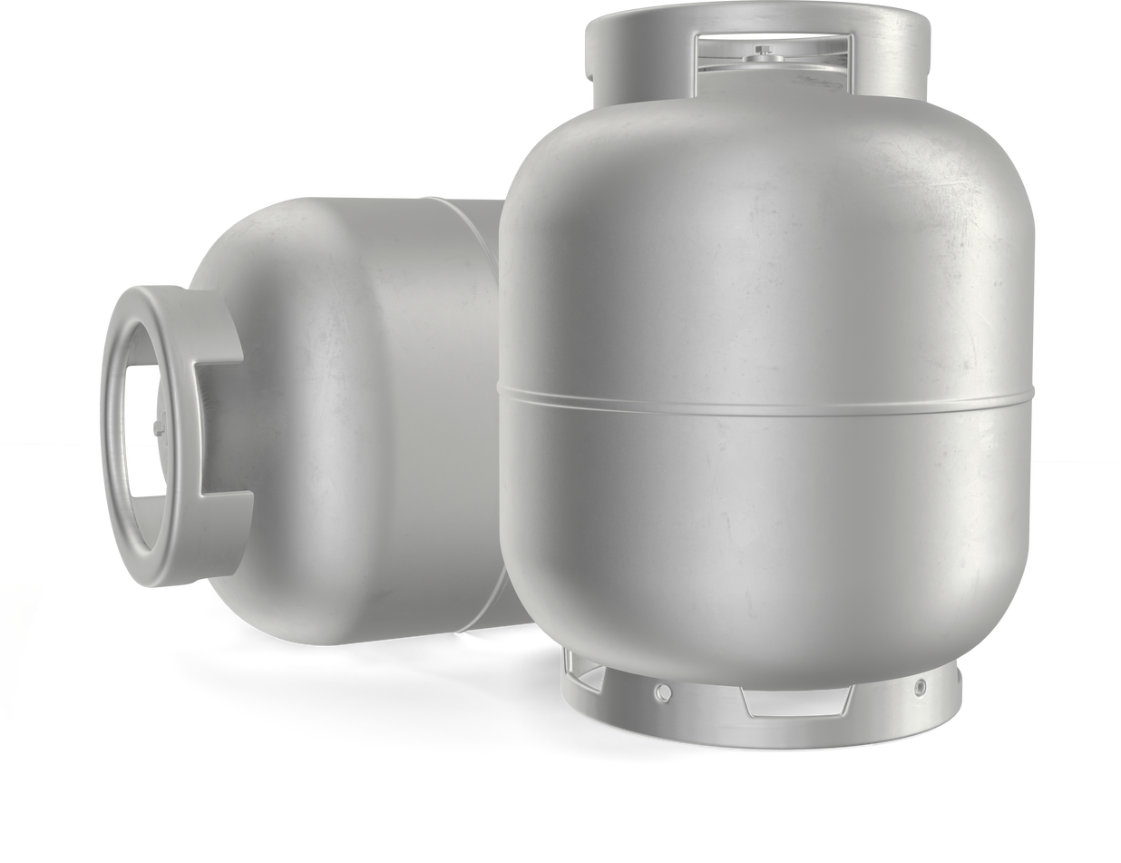 Gas cylinders in realistic 3d render